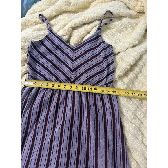 Womens Universal Threads Sleeveless Dress Mini Striped Chevron Burgundy medium - Picture 6 of 12